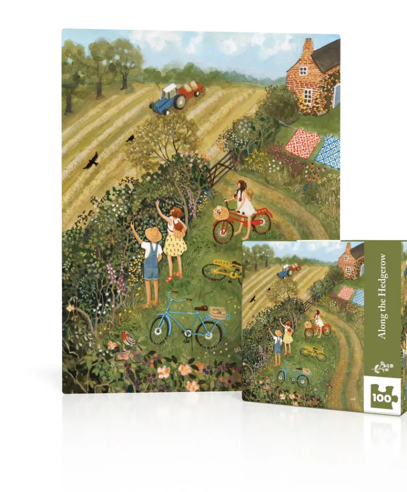 New York Puzzle Spring, Easter & Summer | Botanical, Garden & Farm | Along the Hedgerow Mini 100 Piece Mini Puzzle
