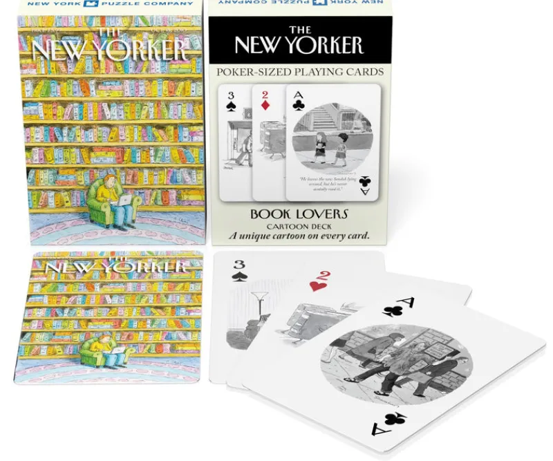 New York Puzzle The New Yorker Magazine | Book Lover Cartoons Playing Cards Single Standard Deck