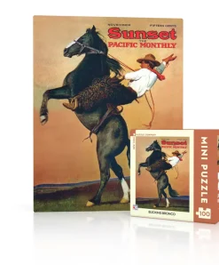New York Puzzle Sports & Leisure | Bucking Bronco Mini 100 Piece Mini Puzzle