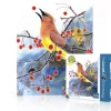 New York Puzzle Christmas & Winter | Botanical, Garden & Farm | Cedar Waxwing Mini 100 Piece Mini Puzzle