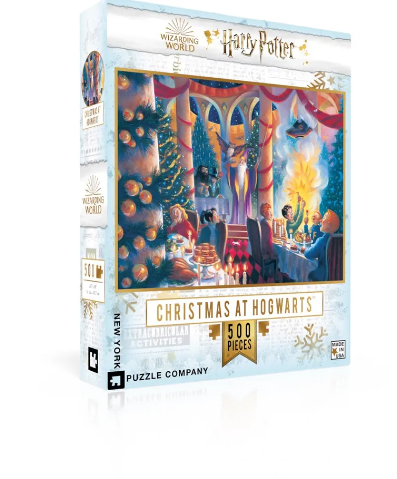 New York Puzzle Fantasy & Space Travel | Christmas & Winter | Christmas at Hogwarts 500 500 Piece Jigsaw Puzzle