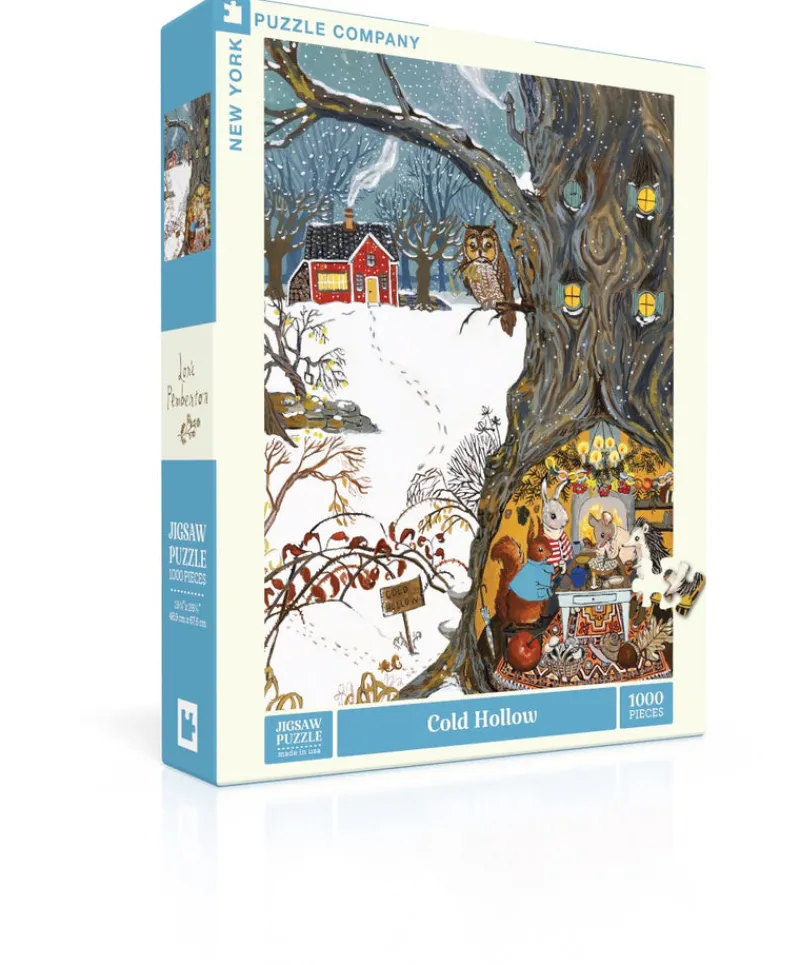 New York Puzzle Whimsical | Christmas & Winter | Cold Hollow 1000 Piece Jigsaw Puzzle
