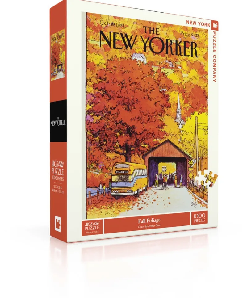 New York Puzzle Fall, Halloween & Thanksgiving | Covered Bridge 1000 Piece Jigsaw Puzzle