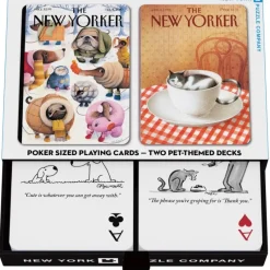 New York Puzzle The New Yorker Magazine | Dog and Cat Cartoons Double Deck Playing Cards 2 Standard Decks
