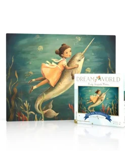 New York Puzzle Whimsical | Nautical, Coastal & Ocean Life | Dream Narwhal Mini 20 Piece Mini Puzzle
