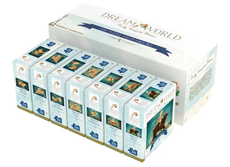 New York Puzzle Mini Puzzle Collector's Sets | Whimsical | Dream World Mini Puzzle Collector's Set Set of 7 Mini Puzzles