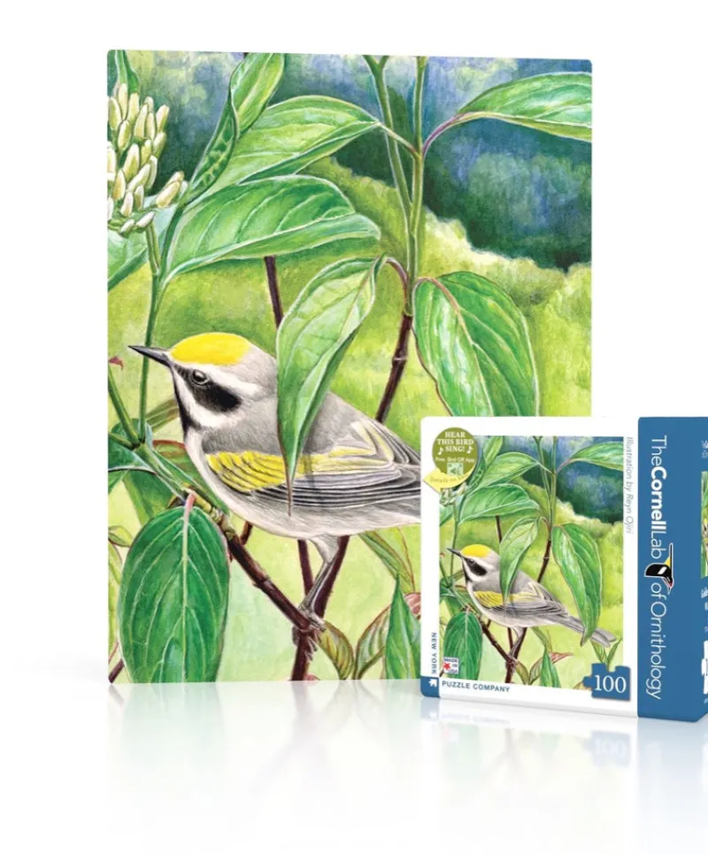 New York Puzzle Spring, Easter & Summer | Birds & Wildlife | Golden-winged Warbler Mini 100 Piece Mini Puzzle