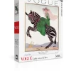 New York Puzzle Fashion | Birds & Wildlife | Lady on a Zebra 500 Piece Jigsaw Puzzle