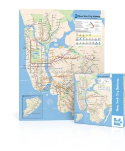 New York Puzzle Travel, Maps & Cities | New York City | New York Subway Map Mini 100 Piece Mini Puzzle