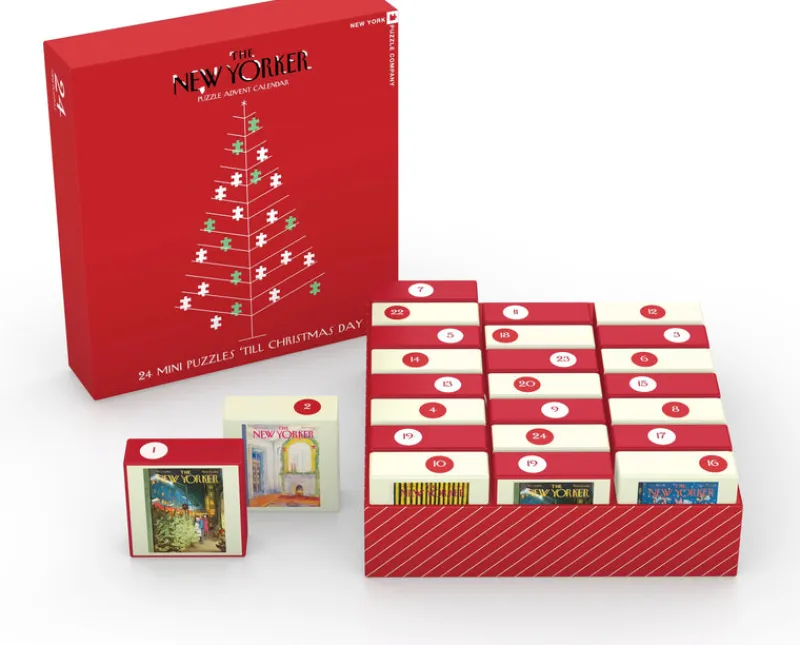 New York Puzzle Mini Puzzle Collector's Sets | Advent Calendars | New Yorker Advent Calendar Set of 24 Mini Puzzles