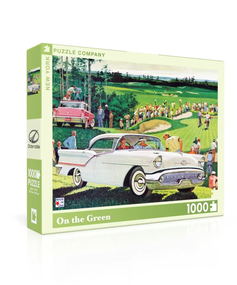 New York Puzzle Sports & Leisure | Classic Cars | On the Green 1000 Piece Jigsaw Puzzle