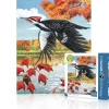 New York Puzzle Fall, Halloween & Thanksgiving | Birds & Wildlife | Pileated Woodpecker Mini 100 Piece Mini Puzzle