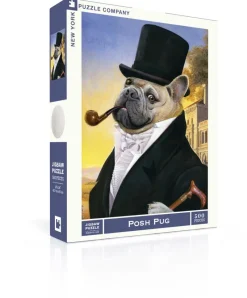 New York Puzzle Pets | Posh Pug 500 Piece Jigsaw Puzzle