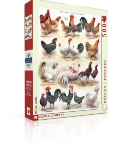 New York Puzzle Botanical, Garden & Farm | Birds & Wildlife | Poules ~ Poultry 500 Piece Jigsaw Puzzle