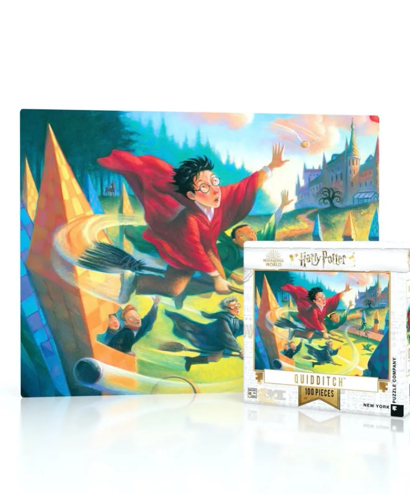New York Puzzle Fantasy & Space Travel | Books & Reading | Quidditch Mini 100 Piece Mini Puzzle