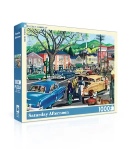 New York Puzzle Sports & Leisure | Classic Cars | Saturday Afternoon 1000 Piece Jigsaw Puzzle