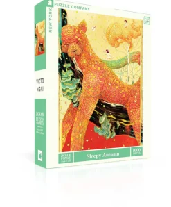 New York Puzzle Whimsical | Love | Sleepy Autumn 500 Piece Jigsaw Puzzle
